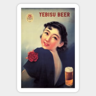 YEBISU BEER JAPAN Beverage Advertisement Retro Japanese Sticker